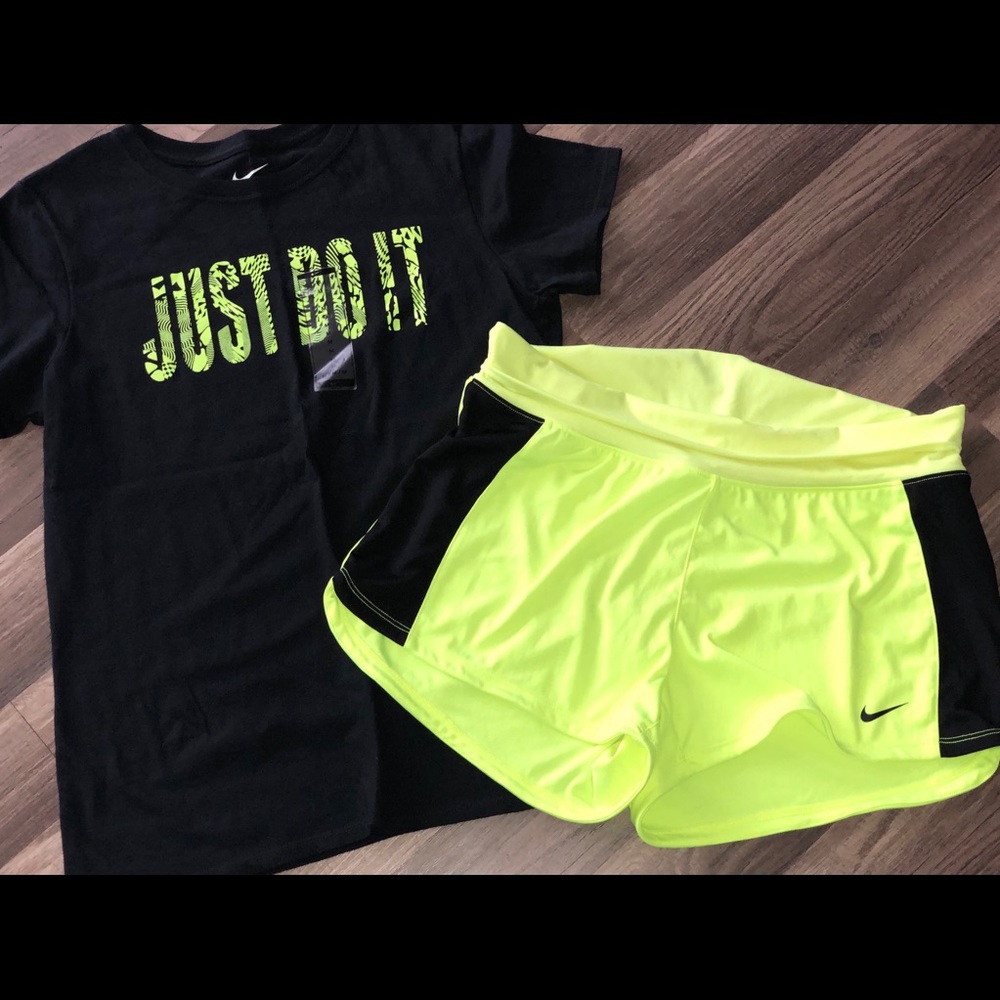 Nike women’s tee and shorts
